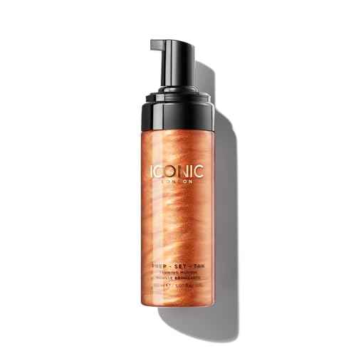 ICONIC LONDON Prep Set Tan Mousse | Long Lasting, Sun Kissed Skin, Bronze Glow, Cruelty-Free, Vegan Makeup