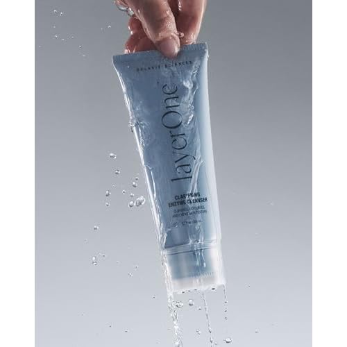layerOne Clarifying Enzyme Cleanser, Gentle Daily Facial Exfoliant, Pore-Cleansing Formula, 3.38 fl oz