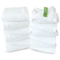 12 Pack Washcloths 13" x 13" - Soft Wash Cloths for Your Face Towel, Viscose derived from Bamboo & Cotton Blend Wash Cloths for Your Body (White)