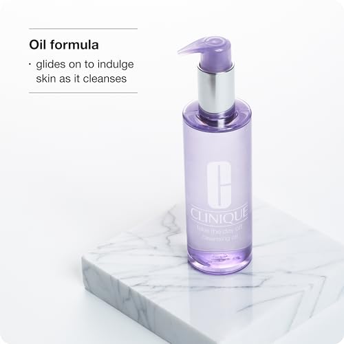 Clinique Take The Day Off Cleansing Oil Makeup Remover | Dissolves Makeup + Sunscreen | For All Skin Types, 6.7 Fl Oz