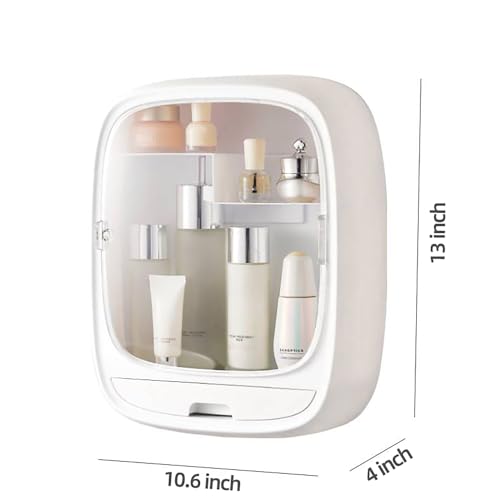 Makeup Organizer Shelf,Wall-Hanging Cosmetics Organizer and Storage Box,Cosmetic Display Cases,Wall-Mounted Storage Rack for Cosmetics,Skincare and Hair Accessorie