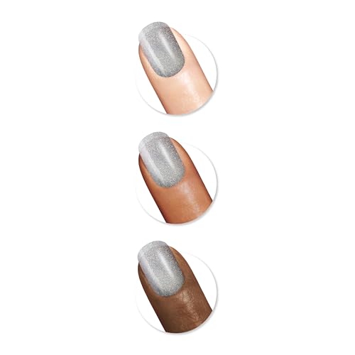 Sally Hansen Insta-Dri® Holo-Glow, Euphoric, Quick Dry, Long Lasting, Streak-Free Shine, Silver Nail Polish