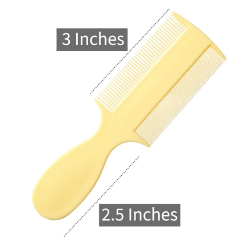 Vakly Fine Tooth Baby Comb, Dual-Sided 3-Pack | Cradle Cap & Lice Removal