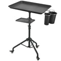Adjustable Salon Tray Cart on Wheels, 17" x 13" Storage