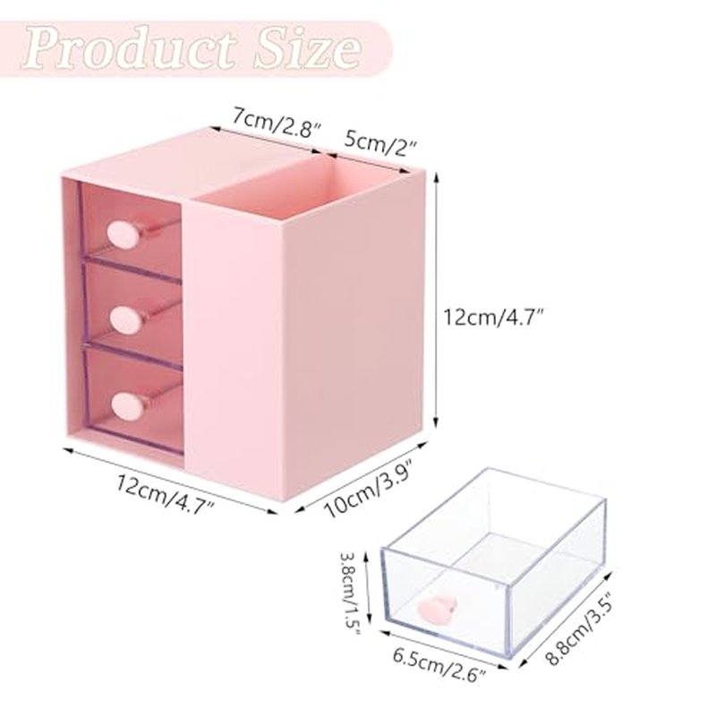3-Tier Hair Accessories Organizer with Brush Holder