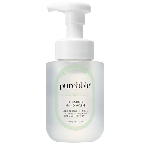 Refreshing Green Foaming Hand Wash with Hyaluronic Acid, Earthy Scent | Hydrating | Kitchen and Bathroom |Botanical Ingredients | Cruelty Free Sulfate Free | 10.14 fl oz