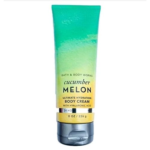 Bath & Body Works Cucumber Melon Ultimate Hydration Body Cream Gift Set For Women, 8 Fl Oz (Cucumber Melon)