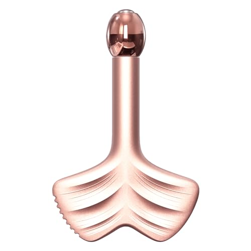 Stainless Steel Gua Sha & Face Rollers - Metal Roller for Eyes & Neck, Anti-Aging Facial Massage Tools, Gua Sha Facial Tool Kit (Leaf Shape)