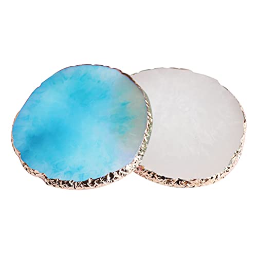 SUMAJU 2-Piece Resin Nail Art Palette Set - Blue & White