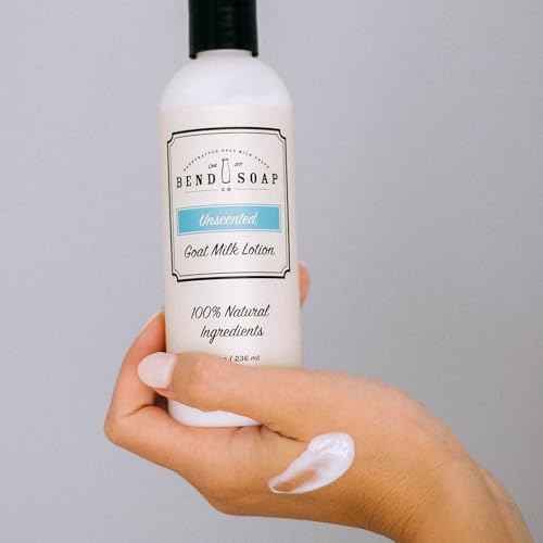 Bend Soap Company Unscented Goat Milk Lotion 3-Pack (8oz x 3) - Gentle Formula for Sensitive Skin (Almond Delight)