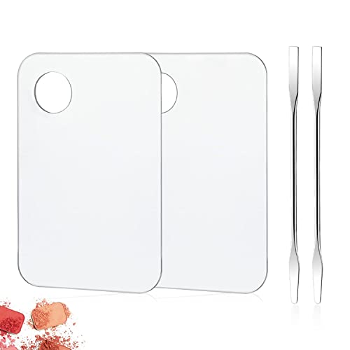Acrylic Makeup Palette with Spatula Tool - Foundation & Eyeshadow