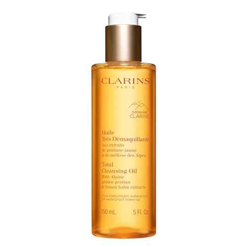 CLARINS Total Cleansing Oil | Removes Long-Wearing, Heavy and Waterproof Makeup and Pollutants | Preserves Skin's Microbiota | Easy Rinse | Safe For Use On Face, Eyes and Lips | Dermatologist Tested