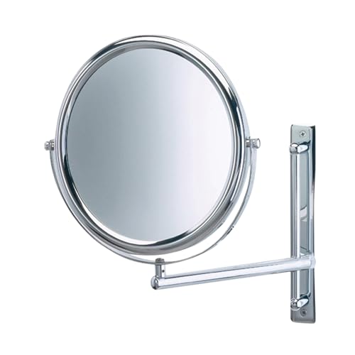 JERDON Two-Sided Wall-Mounted Makeup Mirror with 3X-1X Magnification ?9¡± Diameter Mirror Extends 9¡± ? Polished Chrome Finish - Model JP3030CF
