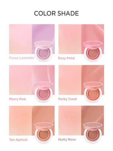 JUNG SAEM MOOL Artist Cushion Blush Blur in Perky Coral – Buildable, Hydrating Korean Makeup