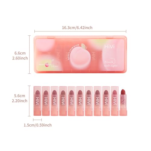 Velvet Matte Lipstick Set, 10 Colors - Waterproof Long Lasting