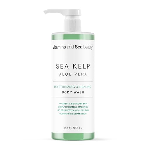 Moisturizing & Healing Body Wash with Sea Kelp & Aloe Vera ? Hydrating Cleanser for Dry Skin ? Vitamin-Enriched Shower Gel ? 33.8 fl oz