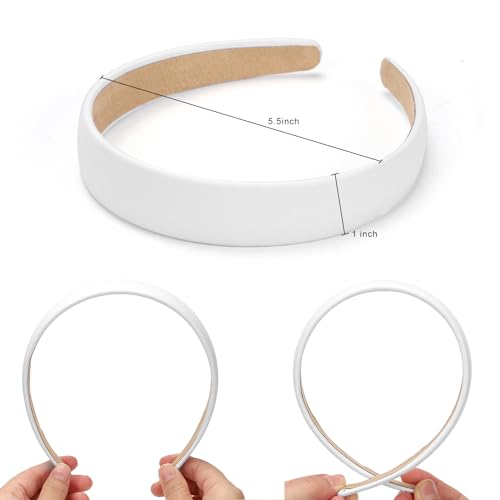 1 Inch PU Leather Padded Headband | Wide Hairband for Women