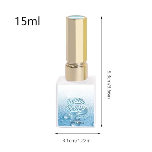 3D Water Drop Gel Top Coat Set - Nail Art Design Kit