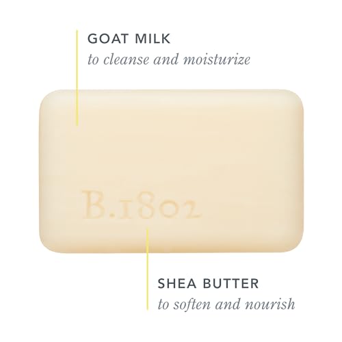 Beekman 1802 Goat Milk Body Soap Bar, Pure - Fragrance Free - 9 oz - Nourishes, Moisturizes & Hydrates - 100% Vegetable Soap with Lactic Acid - Good for Sensitive Skin - Cruelty Free