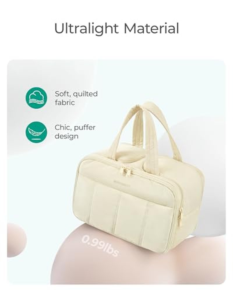 BAGSMART Travel Toiletry Bag - Large Cosmetic Organizer for Women