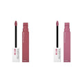 MAYBELLINE Super Stay Matte Ink Liquid Lipstick Makeup Long Lasting High Impact Color Up to 16H Wear Light Mauve Pink and Mauve Pink, 2 Count
