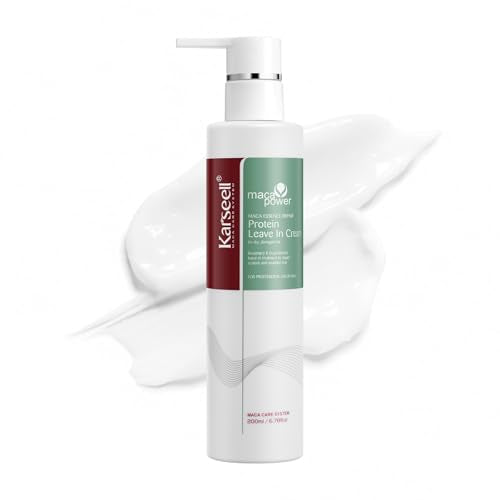 Karseell Leave-In Conditioner for Dry, Damaged Hair - Organic Protein Cream Treatment
