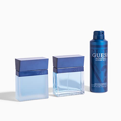 GUESS Seductive Homme Blue Eau De Toilette Spray for Men - 3.4 fl oz