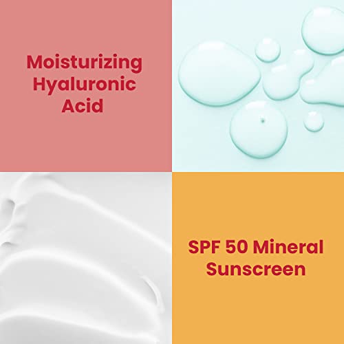 Healthy Skin Lab Protect Tinted Moisturizer & Mineral Sunscreen SPF 50, Sheer Universal Tint, Lightweight Coverage, Broad Spectrum UV Protection + Hyaluronic Acid, Dermatologist Tested, 1.8 oz
