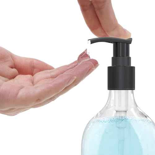 17 Ounce Clear Plastic Pump Bottle Dispenser, Refillable Empty Bottle Container with Pump for Essential Oil Soap Lotion Shampoo, 2 Pcs