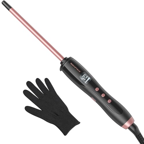 3/8" Ceramic Curling Iron with 9 Temperature Settings & LCD Display