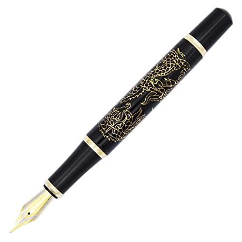 Gullor Fountain Pen - Dragon Pattern, 18K Gold Nib