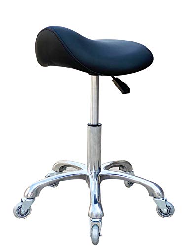 Ergonomic Saddle Stool with Wheels – Height Adjustable