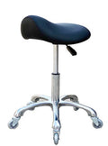 Ergonomic Saddle Stool with Wheels – Height Adjustable