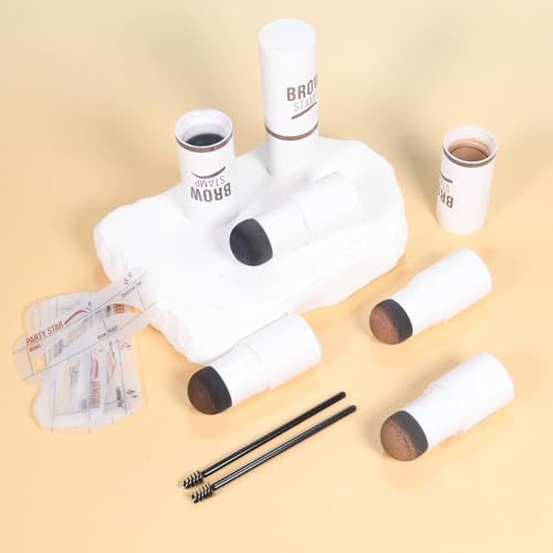 Eyebrow Stamp Kit with 10 Stencils & 5 Colors