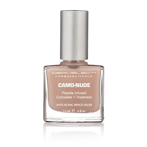 Dermelect Camo-Nude Keratin Nail Concealer & Ridge Filler Base Coat, 0.4 oz