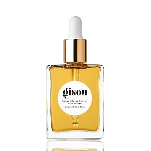Gisou Honey Infused Hair Oil 0.7 Fl Oz – Heat Protection & Shine