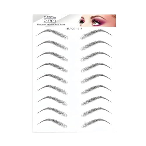 Waterproof Hair-Like Eyebrow Tattoo Stickers - 6 Sheets