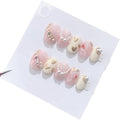 ZIIVIEVS Handmade Press-On Fake Nails - Durable Long & Short Nail Art