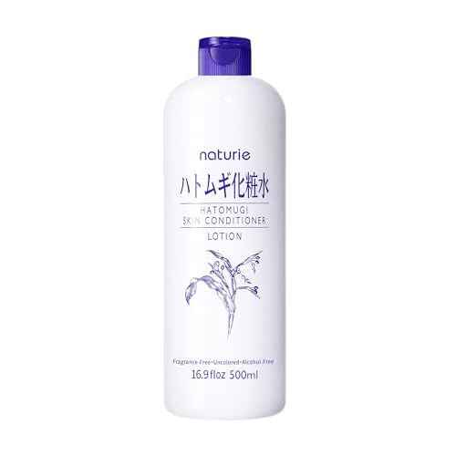 naturie Hatomugi Skin Conditioner R 16.9Floz / 500ml, Hydrating lotion for face and body, Fragrance, colorant, oil, surfactant and alcohol free, Hypoallergenic
