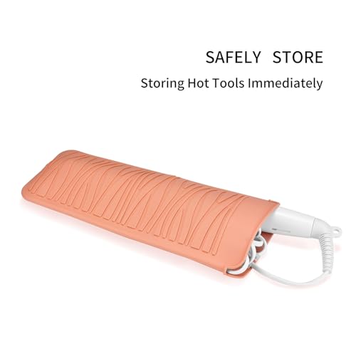 Silicone Heat Resistant Travel Pouch for Straighteners, Crimping Irons, Curling Wands, Flat Irons, and Hair Styling Tools