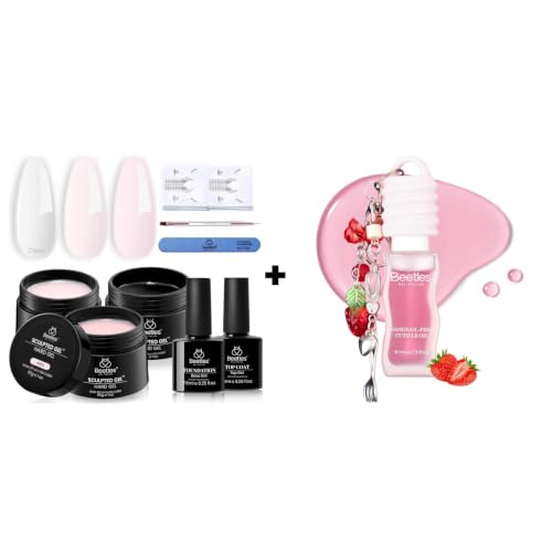 Beetles Builder Gel Nail Kit 3 Colors for Extensions & 3D Art - 30g+7.5ml