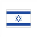 30 Israel Flag Temporary Tattoos - Pre-Cut Face Stickers