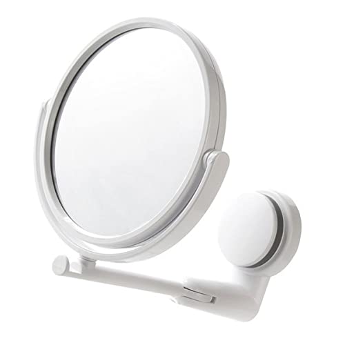 Minkissy Wall Mounted Makeup Mirror 10x Magnification, Suction Cup, Double-Sided, Adjustable - Transparent 1" x 1"