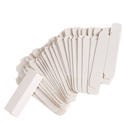 COSIDEA 50 PCS Empty Matte White Lip Gloss Boxes W22 xW22 xH92mm /0.87 * 0.87 * 3.62 inch, Cosmetic Perfume/Mascara Box Packaging for Small Business Wholesale, small Kraft Paper Box