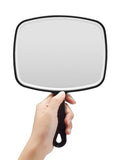 OMIRO Black Hand Mirror, 6.6" Handheld & Wall-Mounted