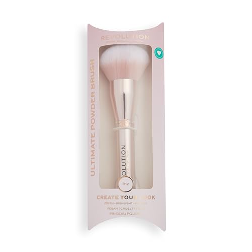 Revolution, Create Ultimate Powder Brush (R12), Makeup Applicator for Finishing Powders, Bronzers, or Powder Foundation, Vegan & Cruelty-Free