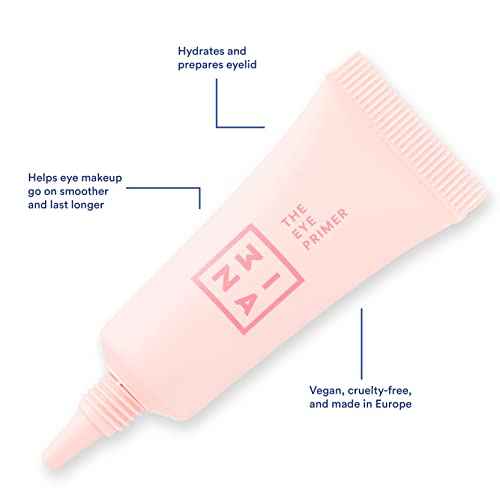 3ina 3INA Makeup - Vegan - Cruelty Free - The Eye Primer - Eye Shadow Foundation - Eye Shadow Foundation - Base for Long Lasting Makeup - Pink 9 ml