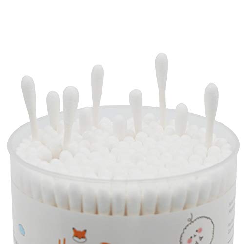 HOMEFOX Organic Cotton Swabs - 400 Count Precision Cleaning Buds