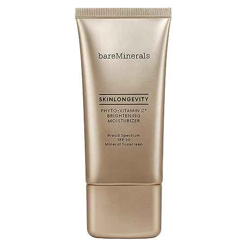 bareMinerals Skinlongevity Phyto-Vitamin C Brightening Moisturizer Mineral SPF 30, Brightening Daily Face Moisturizer + Neck Cream