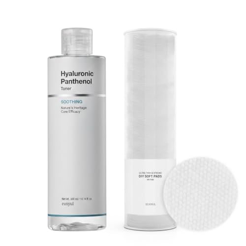 EUNYUL Korean Skincare Bundle - Hydrating Toner & Cotton Pads